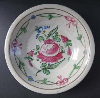 Faience plate with roses - Austria?