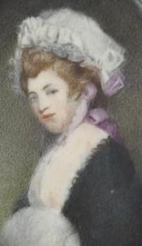 Miniature Countess with a cap - Monogram A. K.