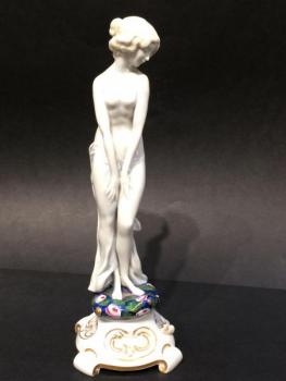 Porcelain Girl Figurine - white porcelain - manufactered Scheibe-Alsbach - 1920