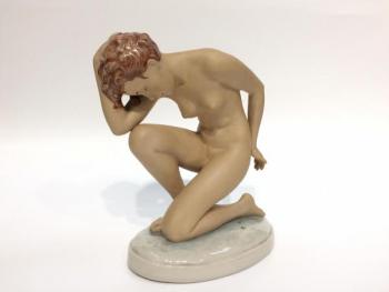Porcelain Girl Figurine - Royal Dux - 1930
