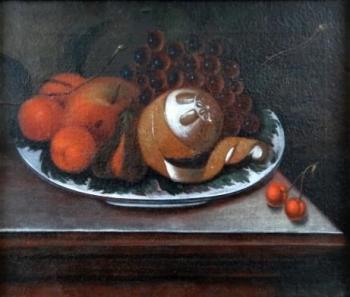 Baroque still life with fruit and citrus