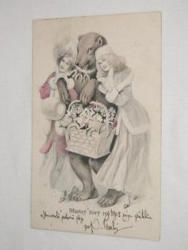 Happy New Year Postcard - 1905