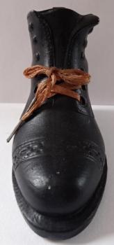 Black bisque porcelain shoe