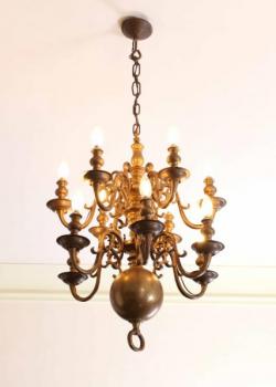Twelve Light Chandelier - bronze - 1900