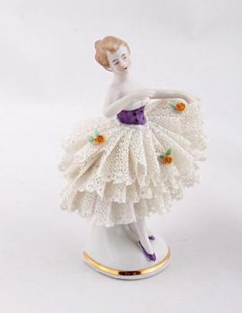 Porcelain Dancer Figurine - white porcelain - 1930