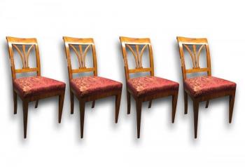 Four Chairs - solid wood - 1840