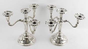 Pair of Silver Candelabra - silver - SANDRIK - 1900