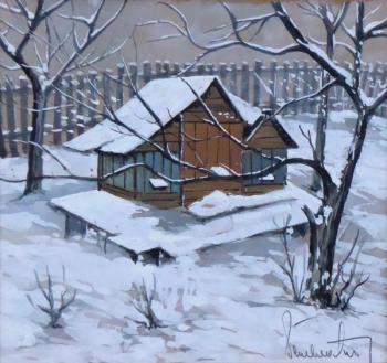 Cottage in winter - signature unreadable