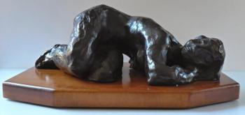 Lying Girl’s Nude, bronze - Jan Komarek