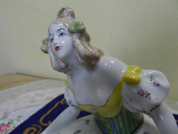 Porcelain Dancer Figurine - white porcelain - 1920