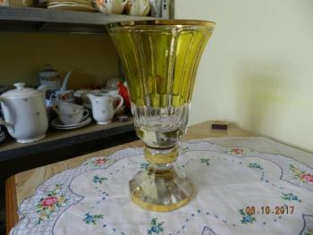 Vase - clear glass - Egermann Bohemia - 1900