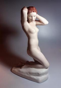 Porcelain Girl Figurine - porcelain - 1940