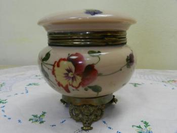 Glass Jar - brass, glass - 1850