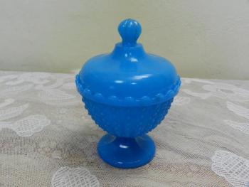 Glass Jar - blue glass - 1930
