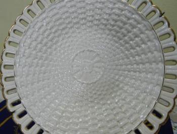 Ceramic Plate - white porcelain - 1960