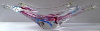 Bowl of blown glass - Max Verboeket, Kristalunie 