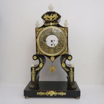 Mantel Clock - alabaster, wood - 1820