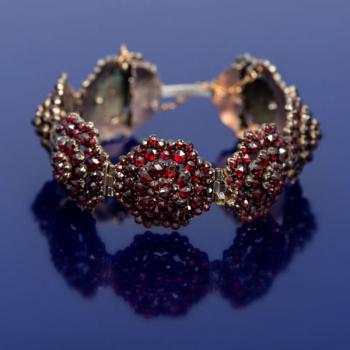 Czech garnet bracelet