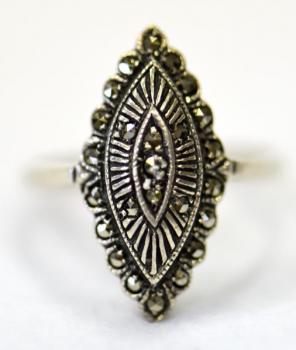 Silver Ring - silver, Markazit - 1900