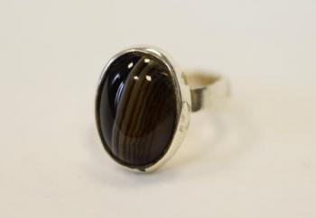 Silver Ring - silver, Agate - 1940