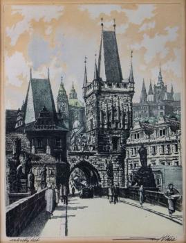 Charles Bridge of Prague - Josef Vaic (1884 - 1961) - 1930