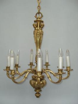 Chandelier - bronze, glass - 1880