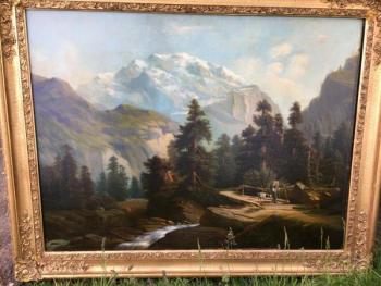 Romantic Landscape - A. BILLHANDT - 1861