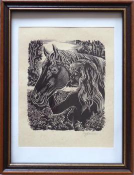 Josef Weiser - Girl and Horse