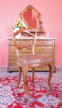 Pair of Chairs - solid walnut wood - 1850