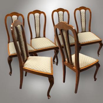 Six Chairs - solid walnut wood - 1935