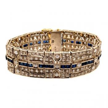 Brilliant Bracelet - gold, brilliant cut diamond - 1930