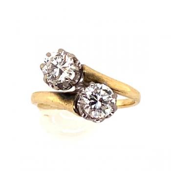 Ladies' Gold Ring - yellow gold, brilliant cut diamond - 1930
