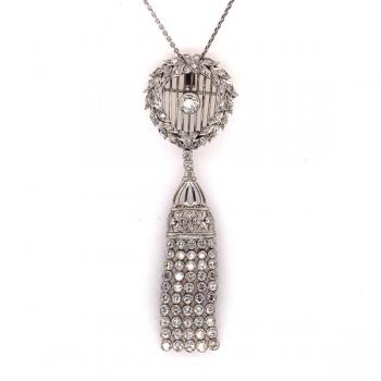 Brilliant Necklace - platinum, brilliant cut diamond - 1930