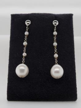 Gold Earrings - gold, pearl - 1980