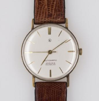 Wristwatch - leather, gold - 1960