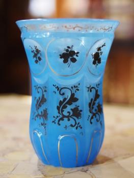 Glass Goblet - cut glass, opal glass - 1840