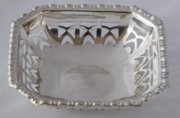 Small silver-plated bowl, square - EPNS