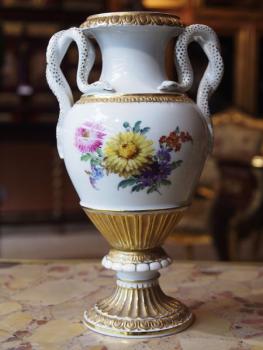 Porcelain Vase - white porcelain - Meissen - 1890