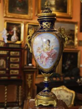 Porcelain Vase - porcelain, cobalt - Sevrés France - 1880