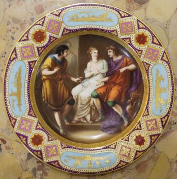Decorative Plate - white porcelain - 1880