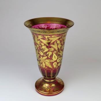 Vase - pink glass - 1930