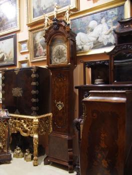 Longcase Clock - brass, solid walnut wood - 1680