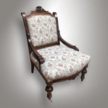 Armchair - solid walnut wood - 1870
