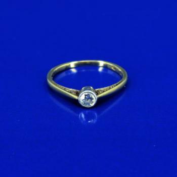 Ladies' Gold Ring - gold, brilliant cut diamond - 1930