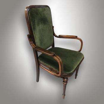 Armchair - bent beech, velvet - 1910