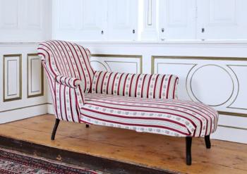 Sofa - solid oak, fabric - 1850