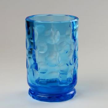 Glass Goblet - blue glass, uranium glass - 1920