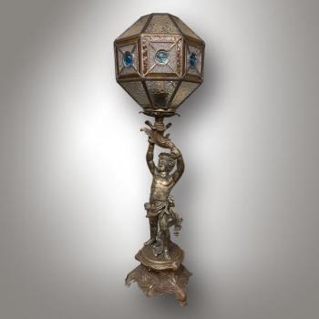 Table Lamp - tin, zinc - 1870
