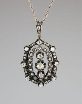 Pendant - silver, gold - 1890