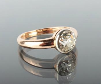 Ladies' Gold Ring - gold, brilliant cut diamond - 1900